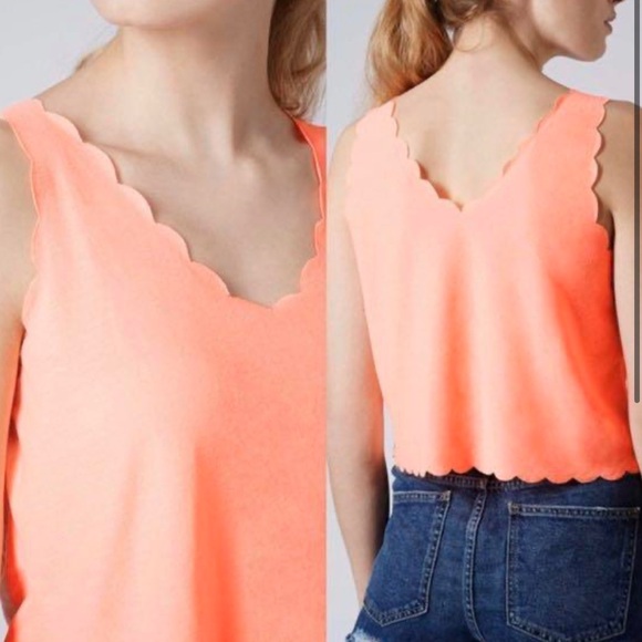 Topshop - Coral Pink Tank - Size 6 - Picture 2 of 6